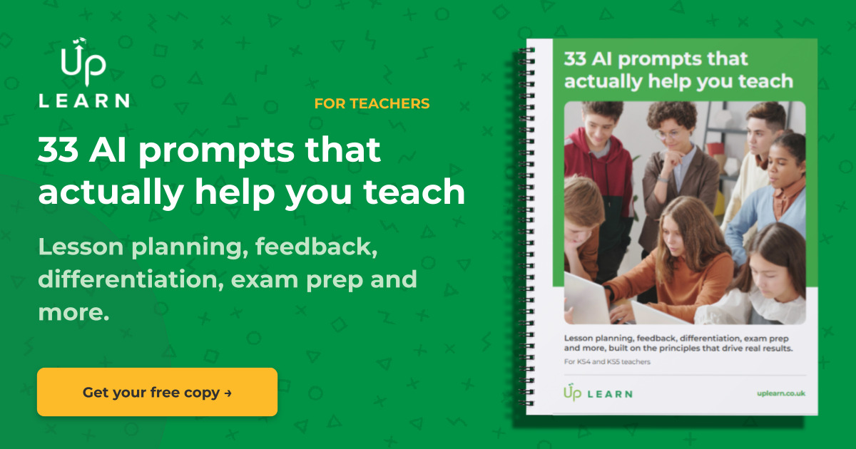 A thumbnail image showing Up Learn's AI prompts doc with the document cover